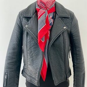 Topshop Faux Leather Biker Jacket, size US 8